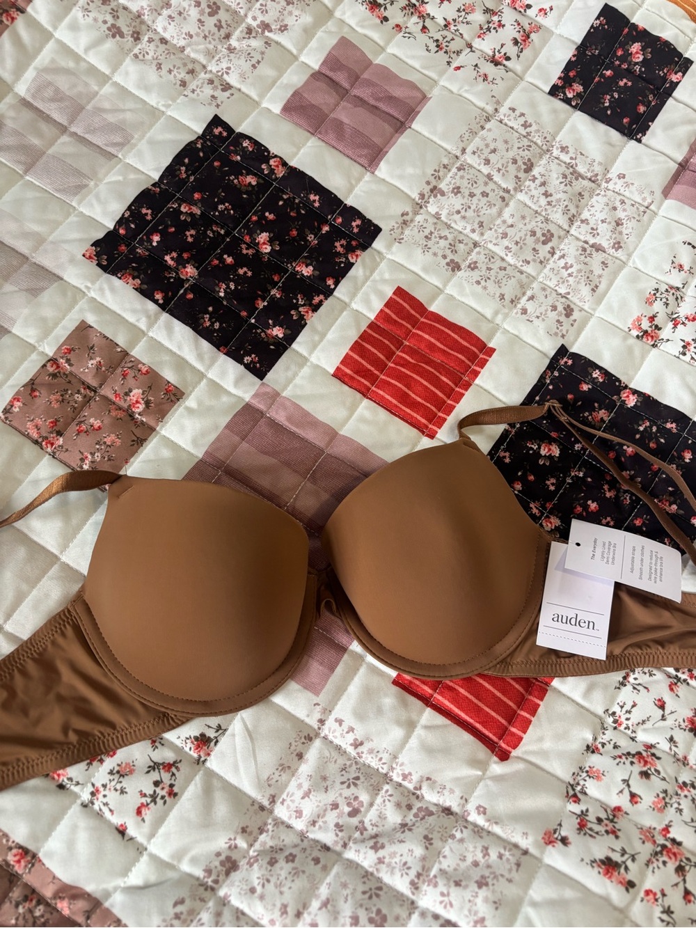 Auden Smooth T-Shirt Bra in Brown